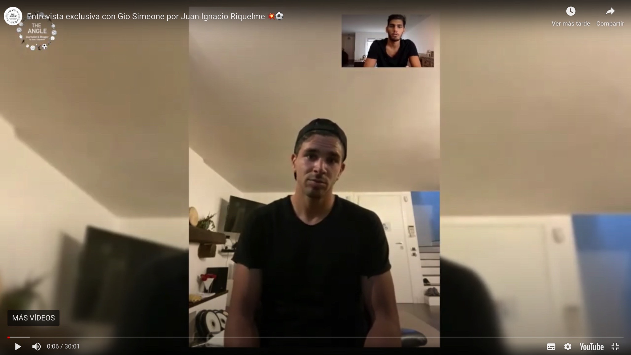 Two people video calling, one in a small inset window.