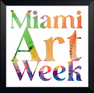Colorful logo for Miami Art Week event.