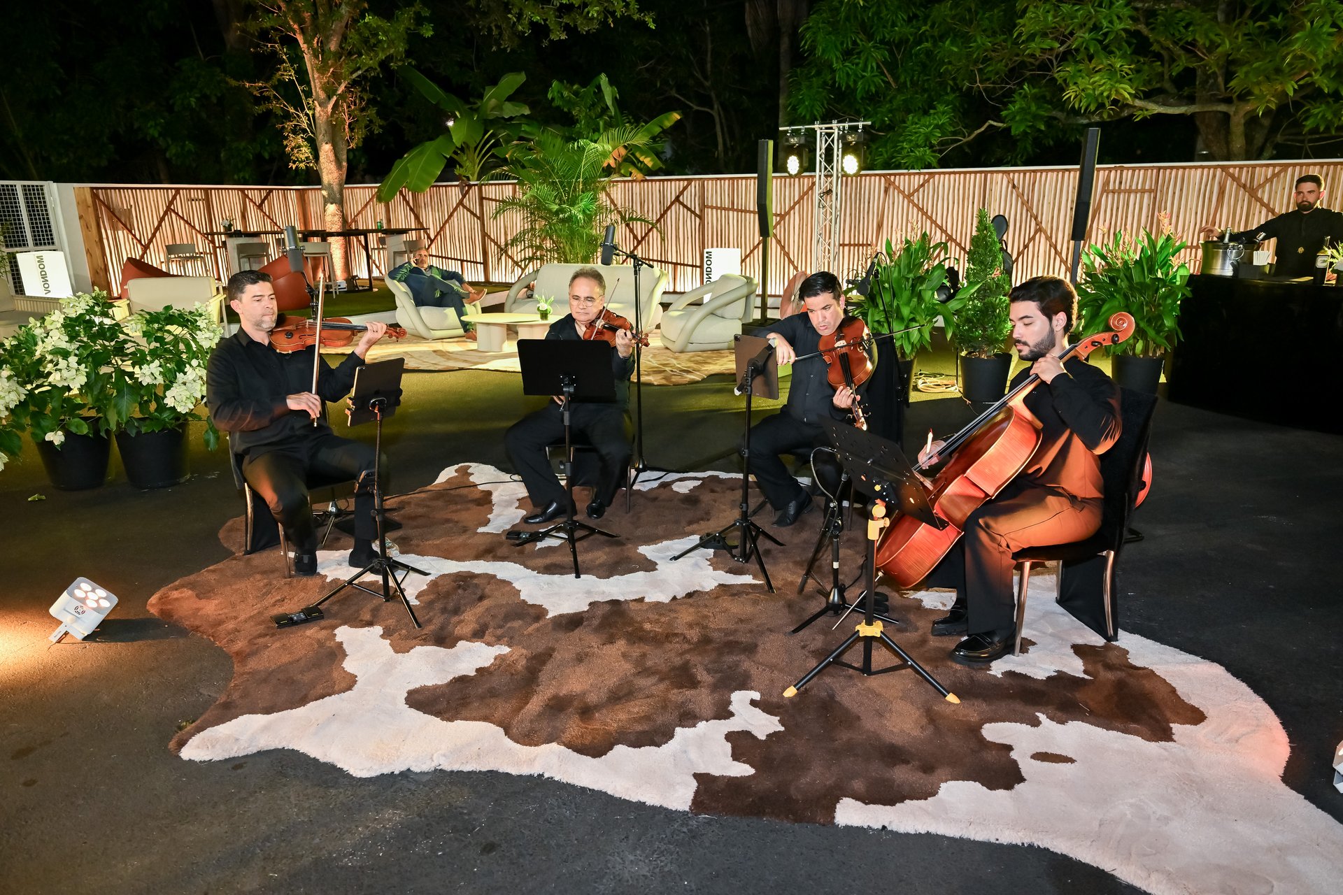 A chamber ensemble from the Miami Symphony Orchestra performs at the RGS Europe opening